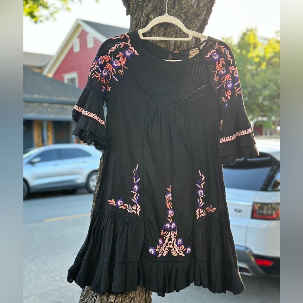 Free People Black midi dress - Picture 3 of 4